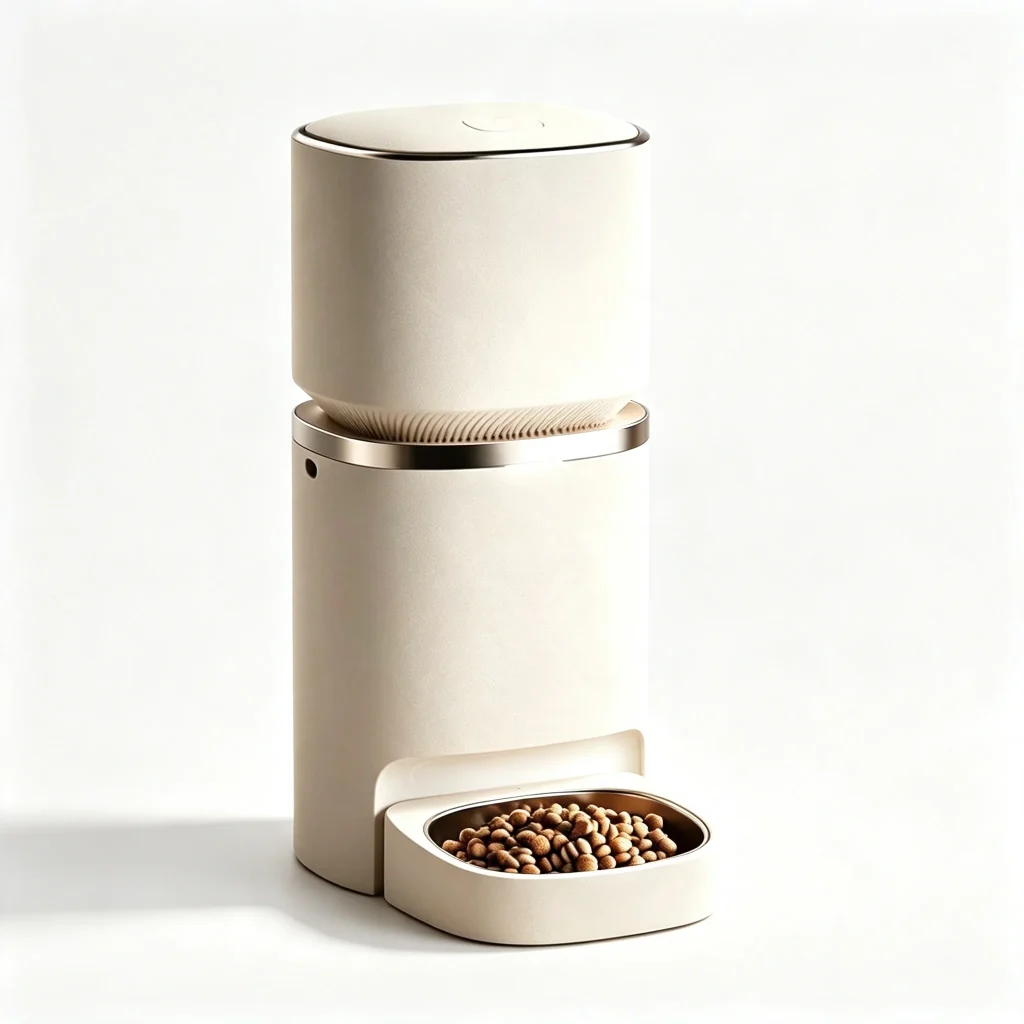 Cylindrical Automatic Pet Feeder