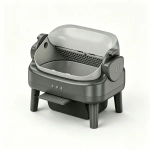 Semi Enclosed Smart Litter Box App Black