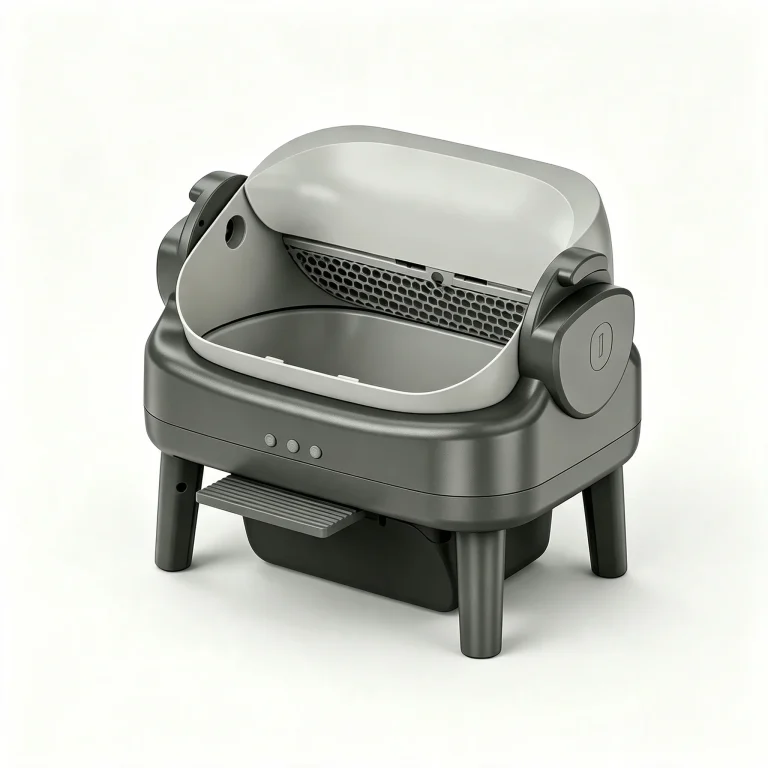 Semi Enclosed Smart Litter Box App Black
